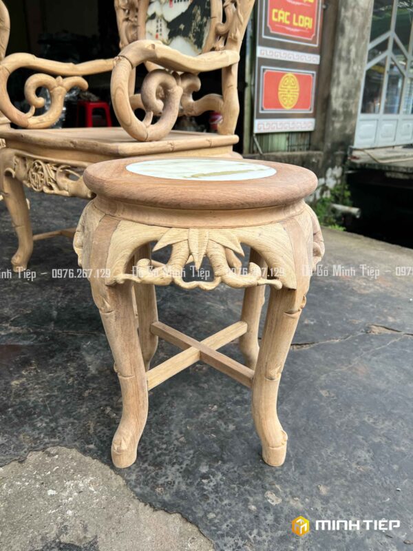 BỘ GHẾ TRÚC ĐƠN TRẦN MỘC GỖ GỤ