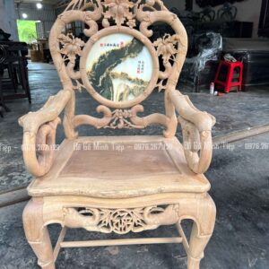 BỘ GHẾ TRÚC ĐƠN TRẦN MỘC GỖ GỤ