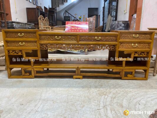 KỆ TIVI MÓC GỖ GỤ