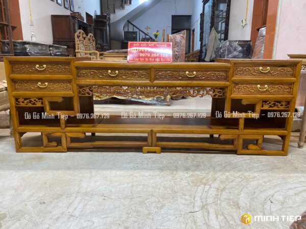KỆ TIVI MÓC GỖ GỤ