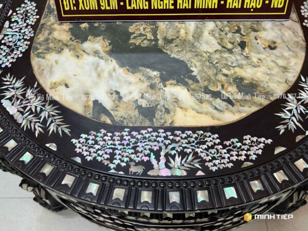 BỘ GHẾ NGŨ SƠN KHẢM ỐC GỖ GỤ