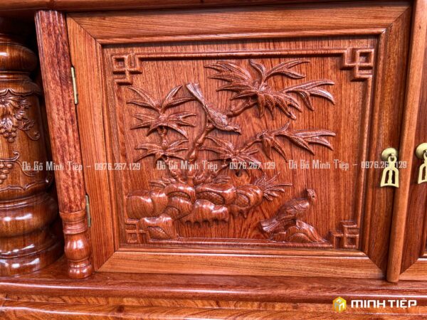 KỆ TIVI CỘT NHO GỖ HƯƠNG