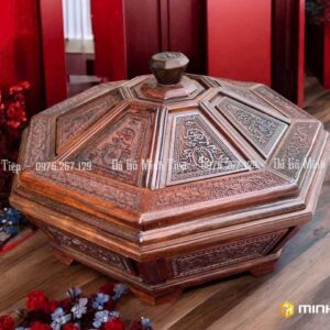 Tráp kẹo mứt gỗ trắc