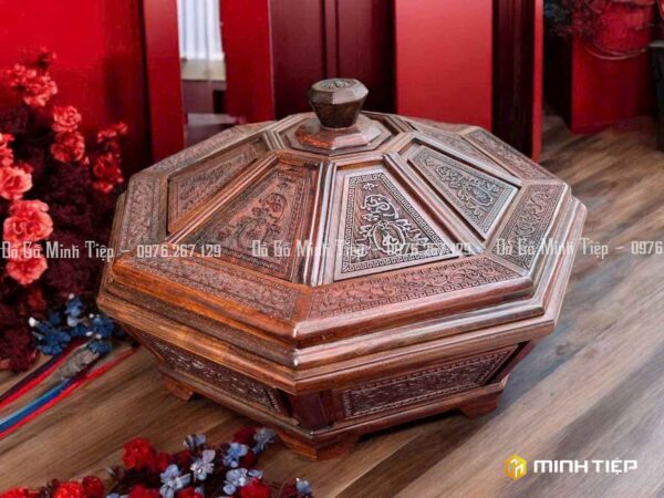 Tráp kẹo mứt gỗ trắc