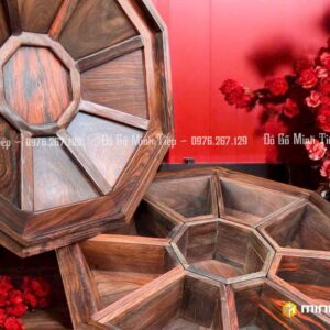 Tráp kẹo mứt gỗ trắc
