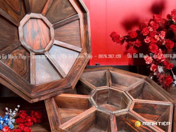 Tráp kẹo mứt gỗ trắc