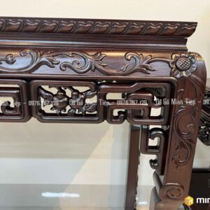 BÀN BÀY ĐỒ TRUYỆN DẮT CHÂN MÓNG GỖ GỤ