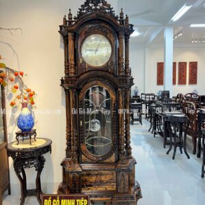 ĐỒNG HỒ QUẢ TẠ GỖ MUN HOA LÀO