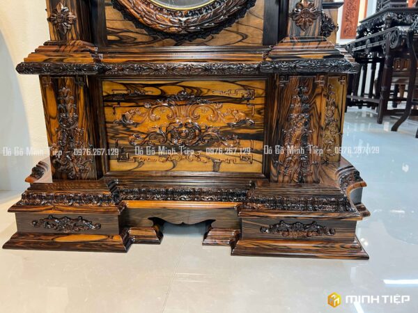 ĐỒNG HỒ QUẢ TẠ GỖ MUN HOA LÀO-(1)