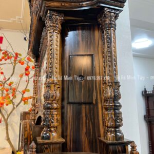 ĐỒNG HỒ QUẢ TẠ GỖ MUN HOA LÀO
