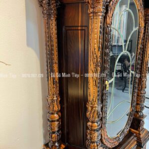 ĐỒNG HỒ QUẢ TẠ GỖ MUN HOA LÀO-(1)
