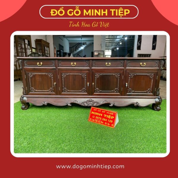 KỆ TIVI HOA LÁ TÂY