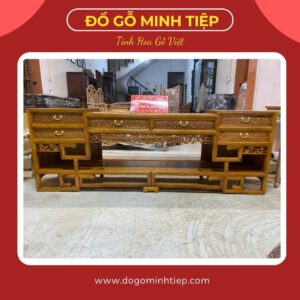 KỆ TIVI MÓC GỖ GỤ