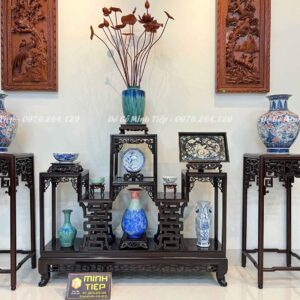 Kệ tam sơn gỗ gụ