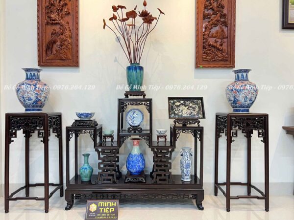 Kệ tam sơn gỗ gụ