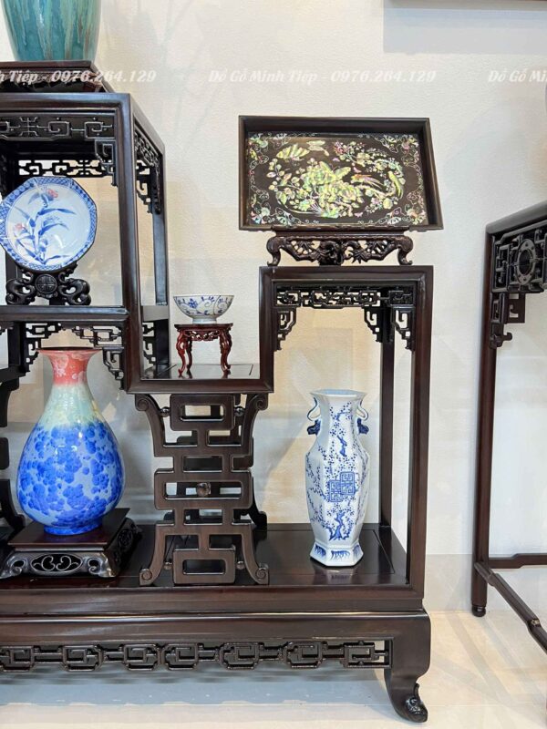 Kệ tam sơn gỗ gụ
