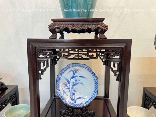 Kệ tam sơn gỗ gụ