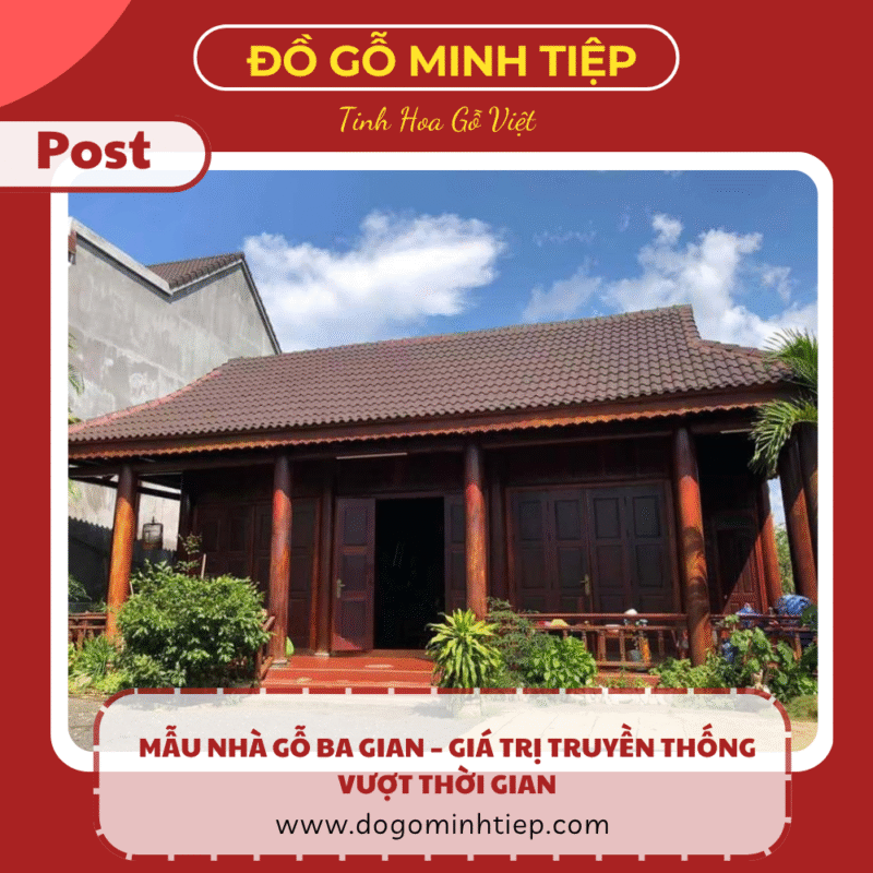 mẫu nhà gỗ ba gian