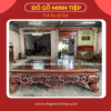 Sập ngũ phúc gỗ gụ đục chạm tứ diện