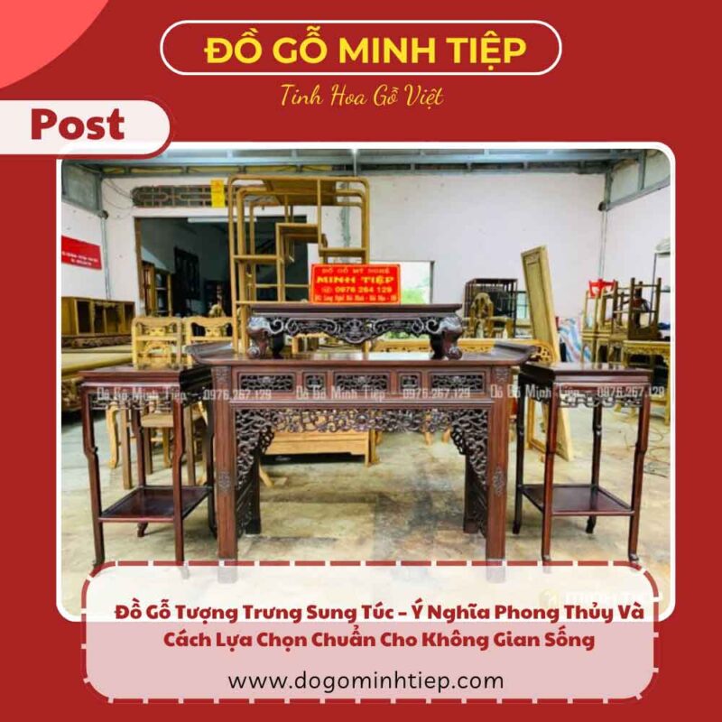 đồ gỗ tượng trưng sung túc