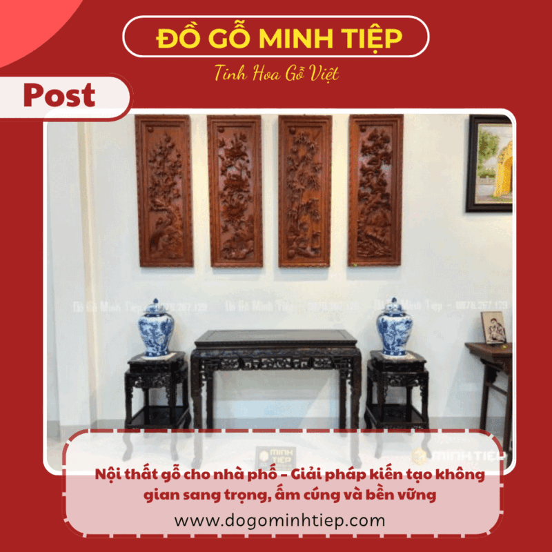 nội thất gỗ cho nhà phố