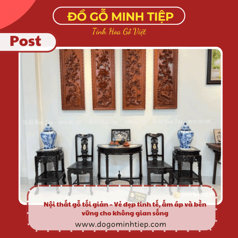 Nội thất gỗ tối giản